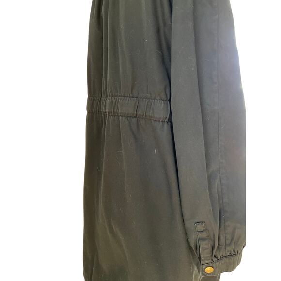 W's VTG H&M Black cotton duster, lined sz 16 goth punk Y2K - Picture 9 of 16